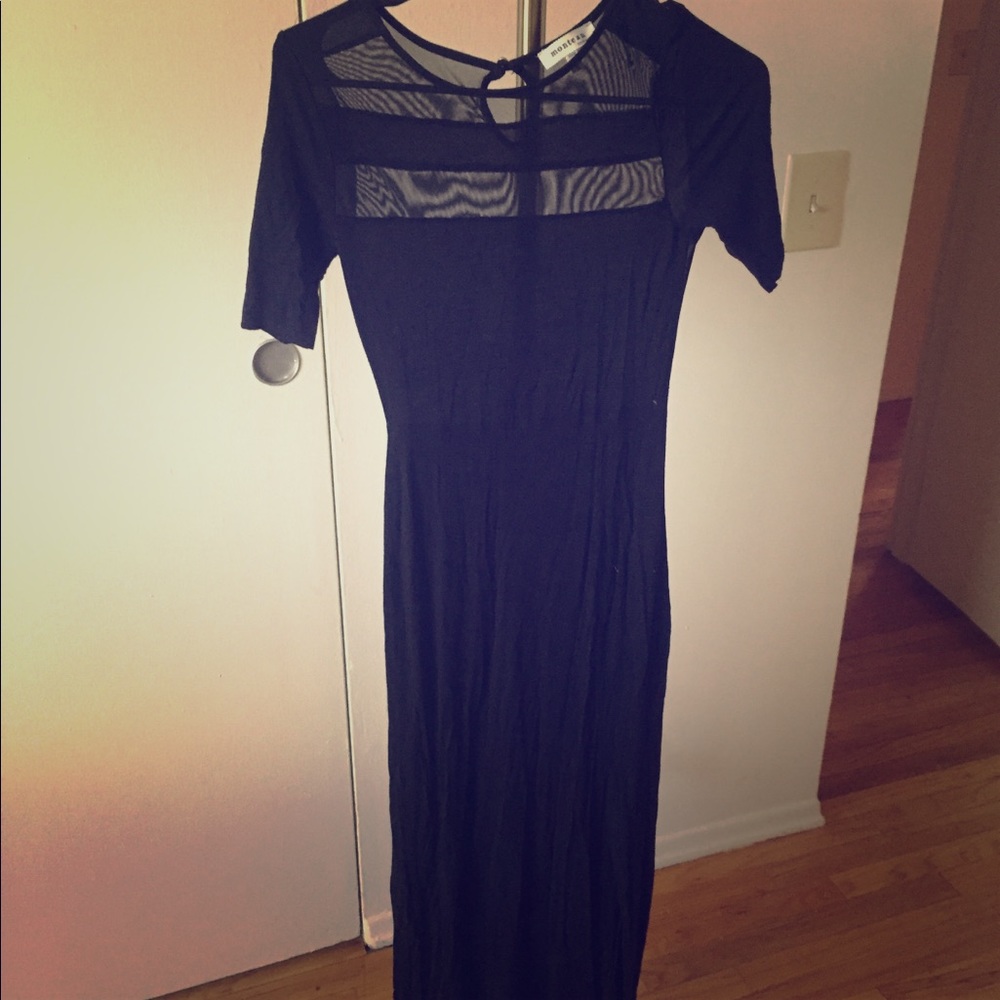 Black maxi dress